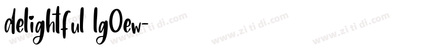 delightful lg0ew字体转换